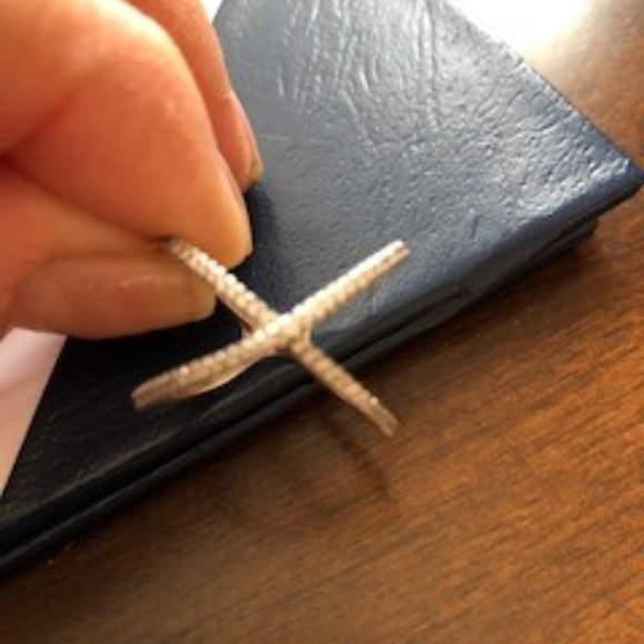 STERLING SILVER CRISSCROSS RING - Picture 2 of 3